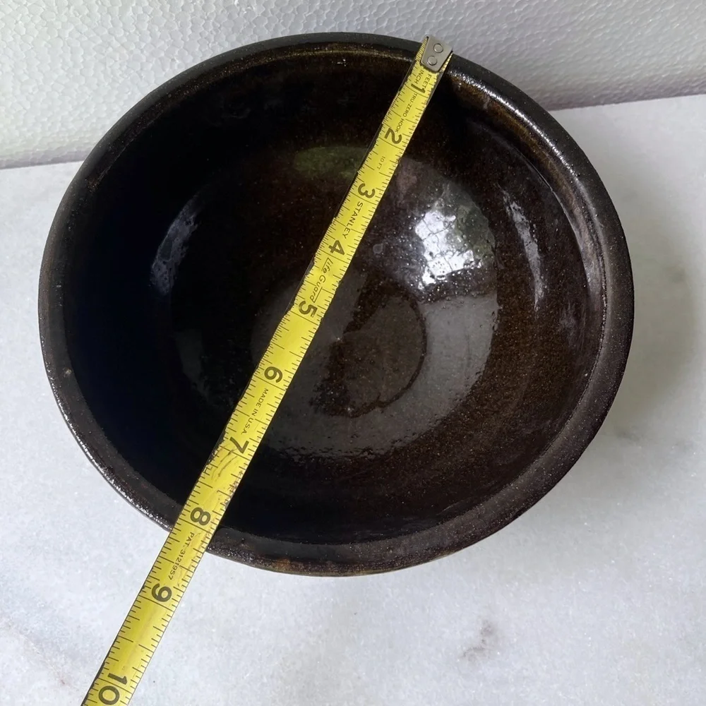 VTG Roseville Drip Pottery Planter Glaze Brown